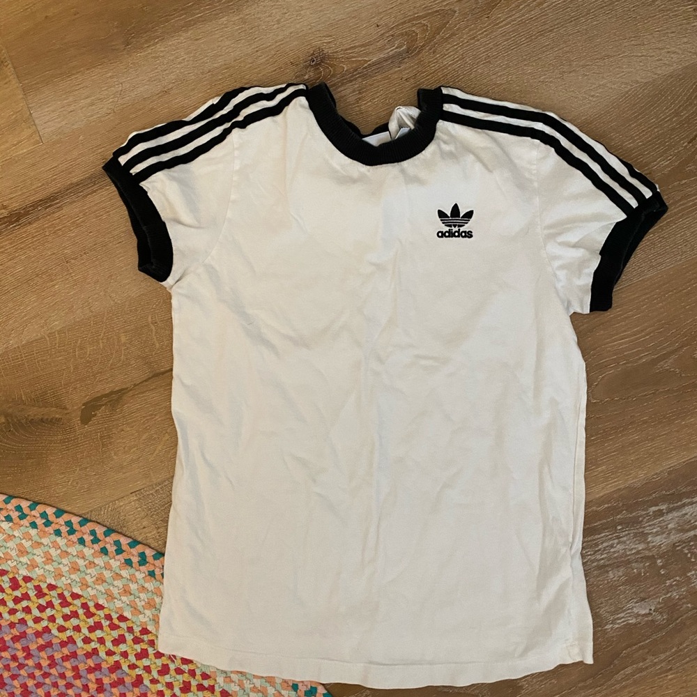 Adidas Originals white classics 3-stripe T-shirt